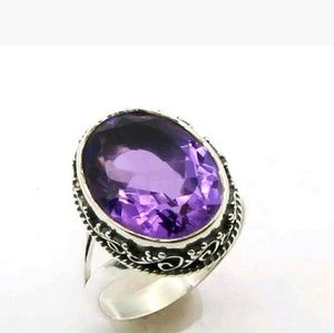 👑 HOST PICK👑Amethyst Silver Ring